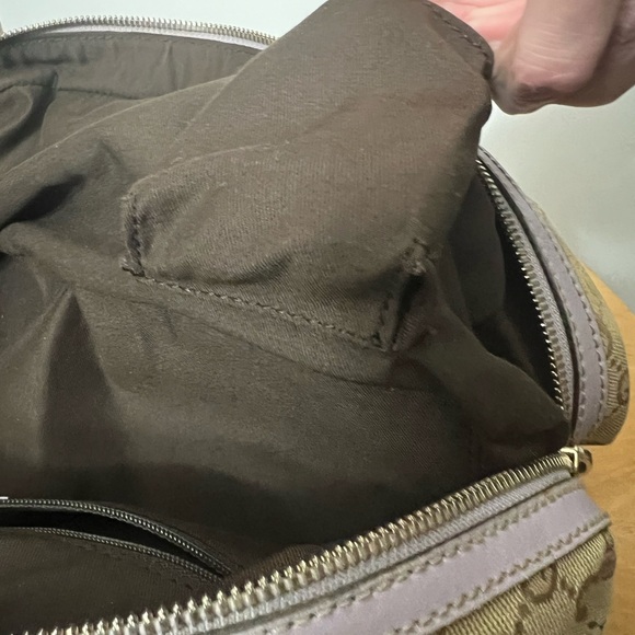 Gucci Canvas and Lilac Colored Leather Handbag - Picture 17 of 17